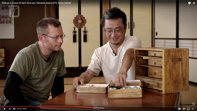 Kura-san's Fly Tying Cabinet on Tenkara in Focus