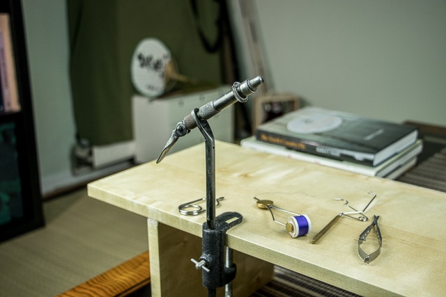 bench and tools for fly tying