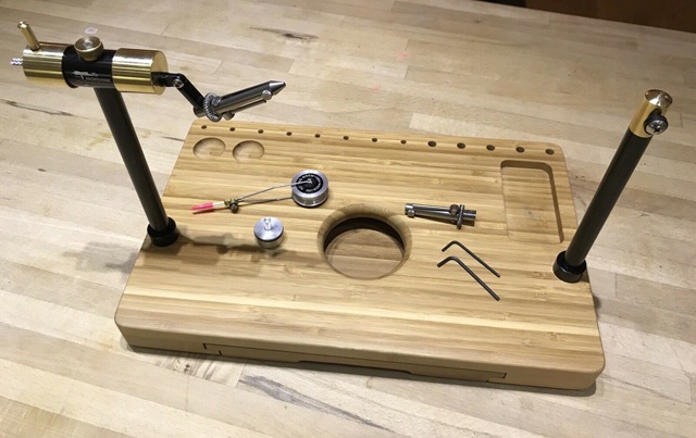 Mike Johnson Fly Tying Station - full example including vise