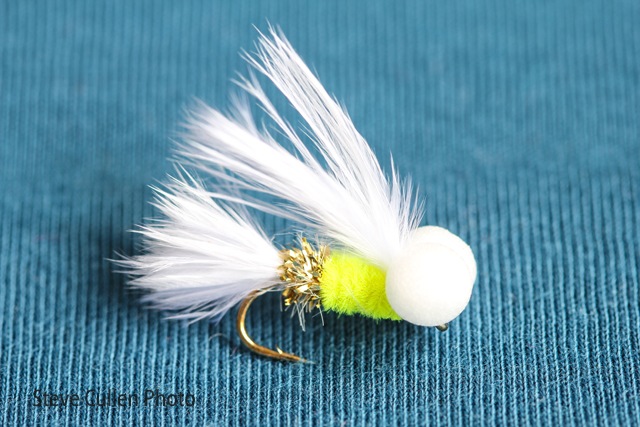 Size 10 Fishing flies MINI Cats Whiskers Trout Flies 6 Pack White green Fritz 