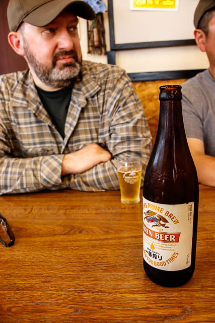 John and an ice cold Kirin Beer