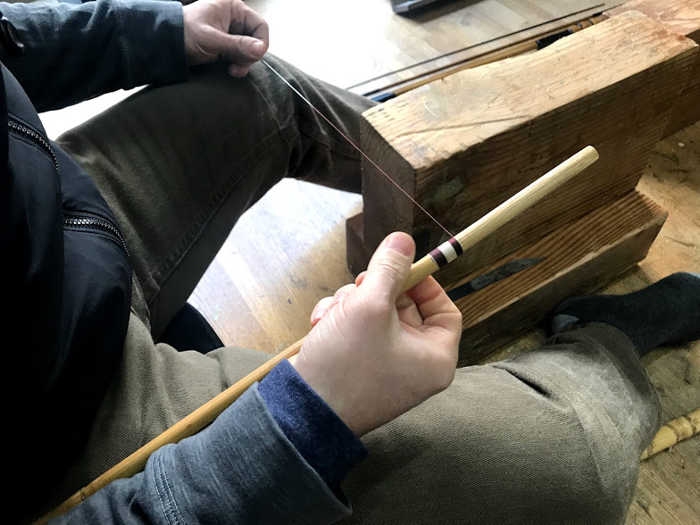 Itomaki or thread wrap addition to the joints of a bamboo tenkara rod