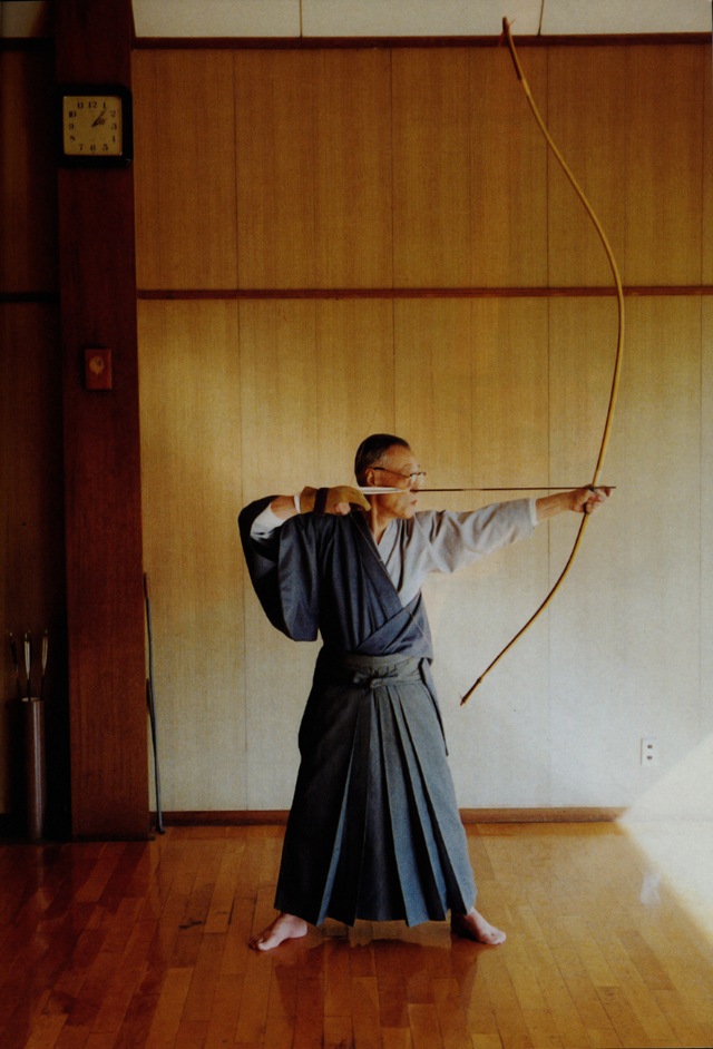 The length of the Kyudo draw is roughly half your height