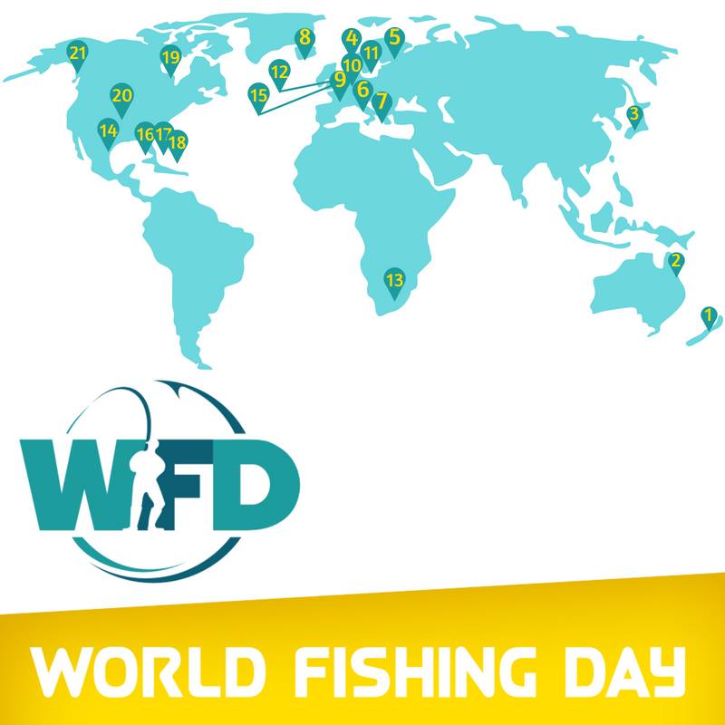 World Fishing Day Broadcast Locations Map