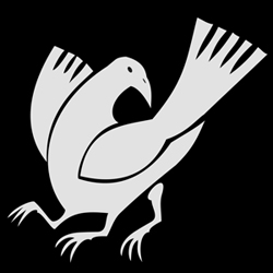 Yatagarasu emblem on black background