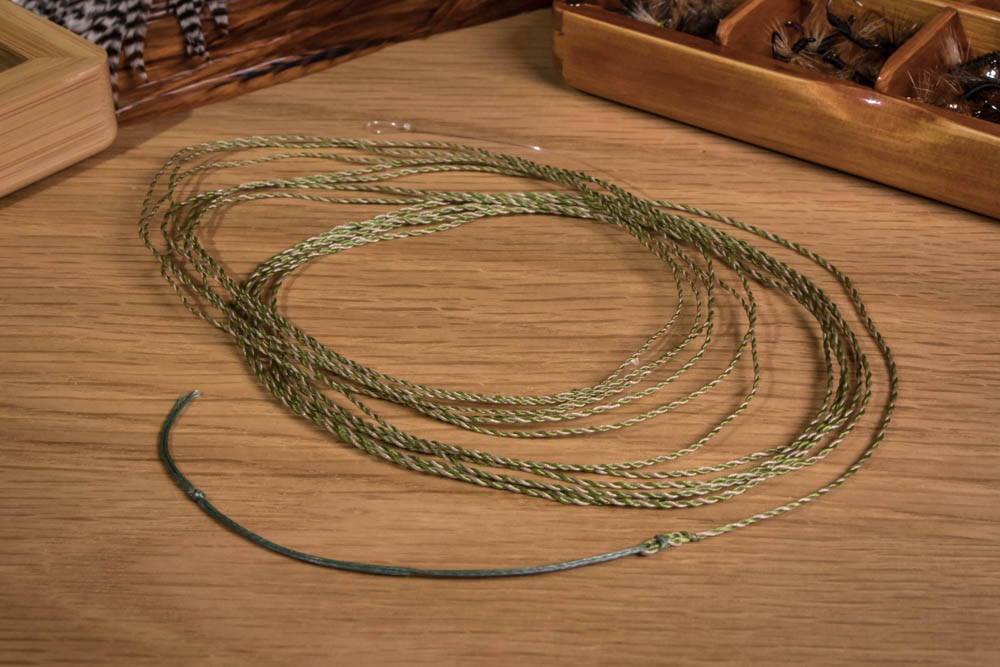 Furled tenkara line made from fly tying thread